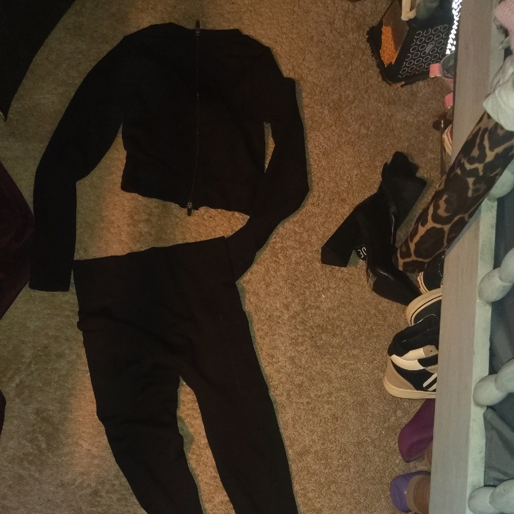 Black Women's Jumpsuit with crop top
